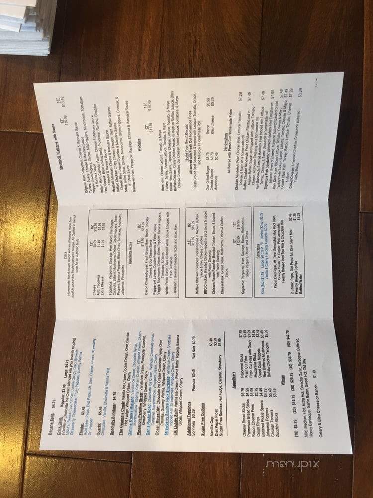 M&M Pizzeria & Creamery - Lonaconing, MD menu_pic