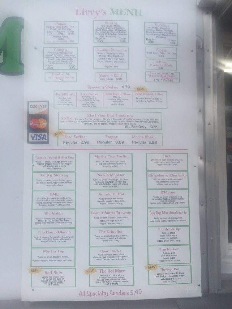 Livvy's - Cresaptown, MD menu_pic