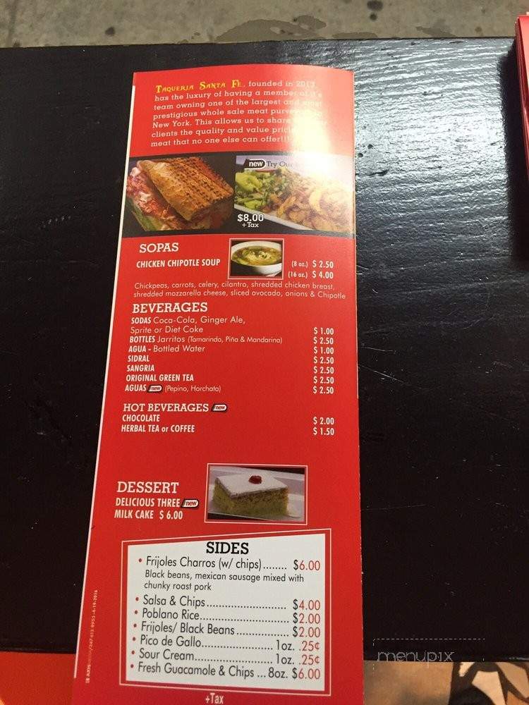 Taqueria Santa Fe - Brooklyn, NY menu_pic