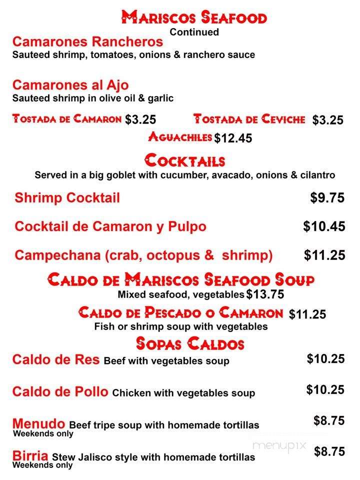 El Burrito Mexican Food - San Rafael, CA menu_pic