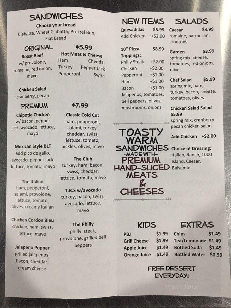 The Brick - Bowie, TX menu_pic