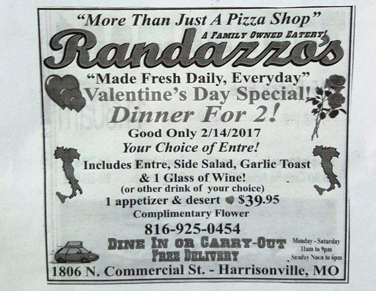 Randazzo's Pizza & Pasta - Harrisonville, MO menu_pic