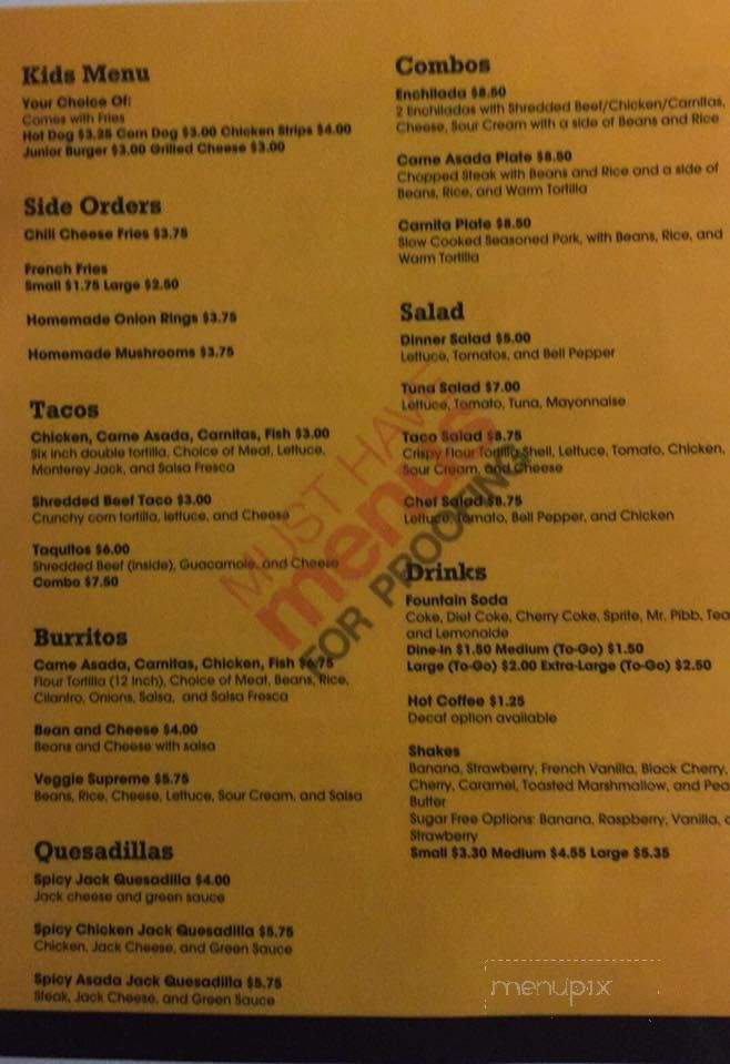 Golden Fire - Klamath Falls, OR menu_pic