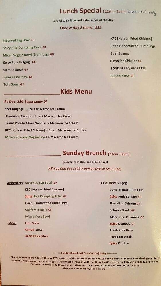 Kochi Korean BBQ & Shabu Shabu - Atascadero, CA menu_pic