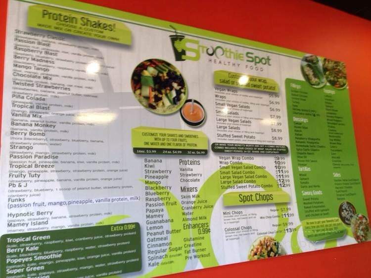 Smoothie Spot - Miami, FL menu_pic