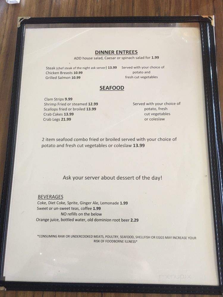 The Oak Grill - Front Royal, VA menu_pic