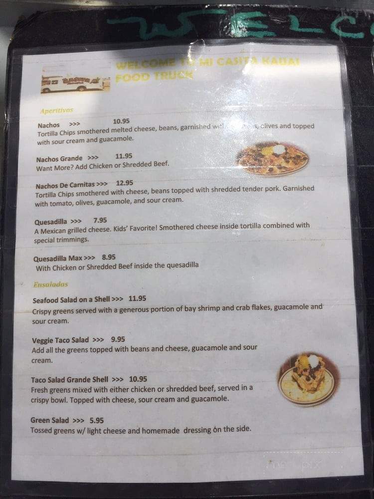 Mi Casita - Lihue, HI menu_pic