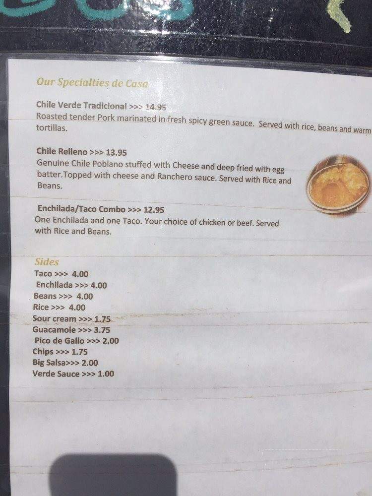 Mi Casita - Lihue, HI menu_pic