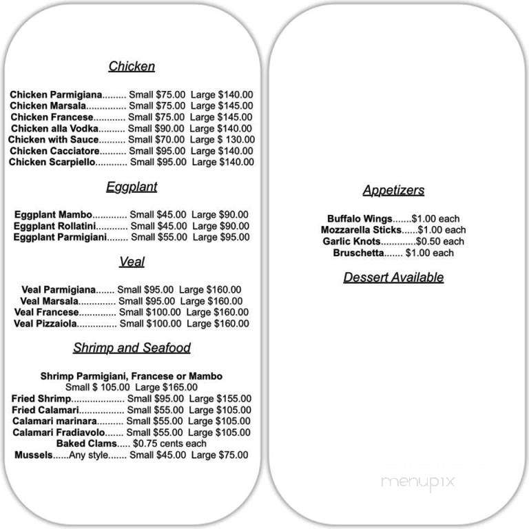 Mambo Italiano Pizza & Italian Cuisine - Lake Worth, FL menu_pic