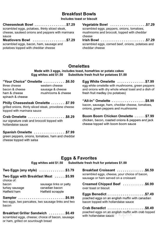 Brooks Cafe - Douglassville, PA menu_pic