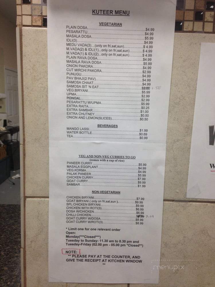 Kuteer - Wilmington, DE menu_pic