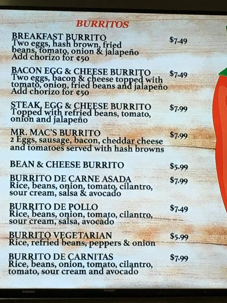 Taqueria Las Virgenes - Calabasas, CA menu_pic