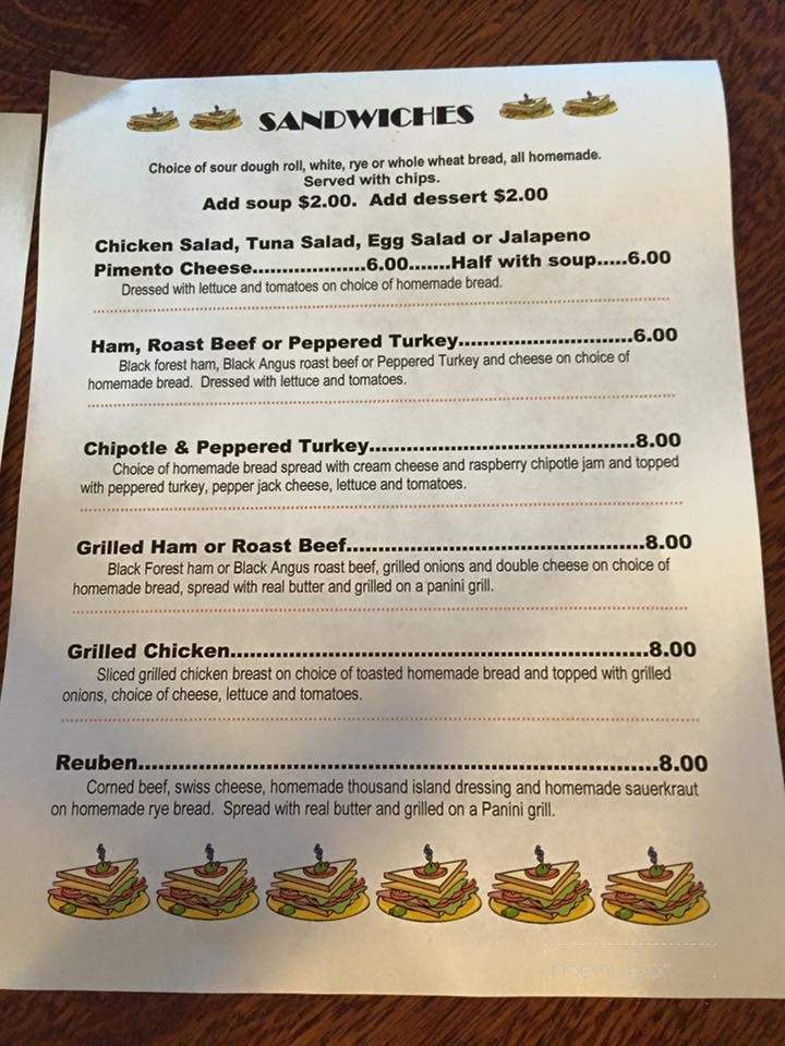 On the Square Bakery & Deli - Eden, TX menu_pic