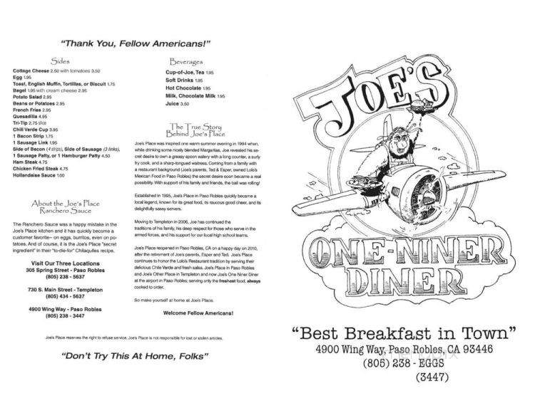 /28254596/Joes-One-Niner-Diner-Paso-Robles-CA - Paso Robles, CA