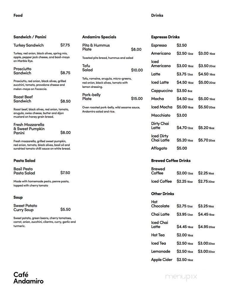 /28255237/Cafe-Andamiro-Menu-Baltimore-MD - Baltimore, MD