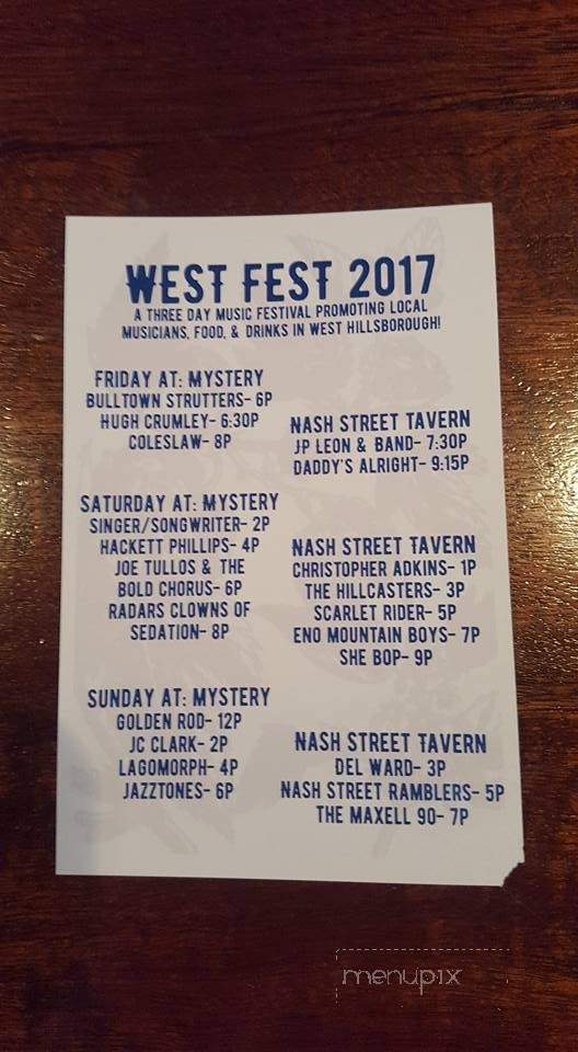 Nash Street Tavern - Hillsborough, NC menu_pic