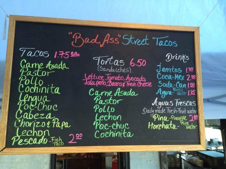 Bad Ass Tacos - Thousand Oaks, CA menu_pic