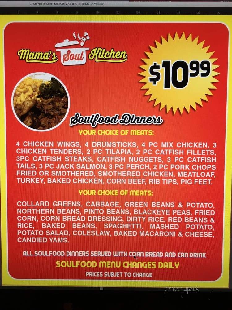 Mama's Soul Kitchen - Zion, IL menu_pic
