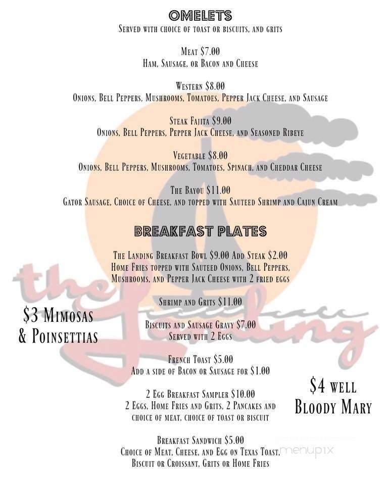 The Landing - Slidell, LA menu_pic