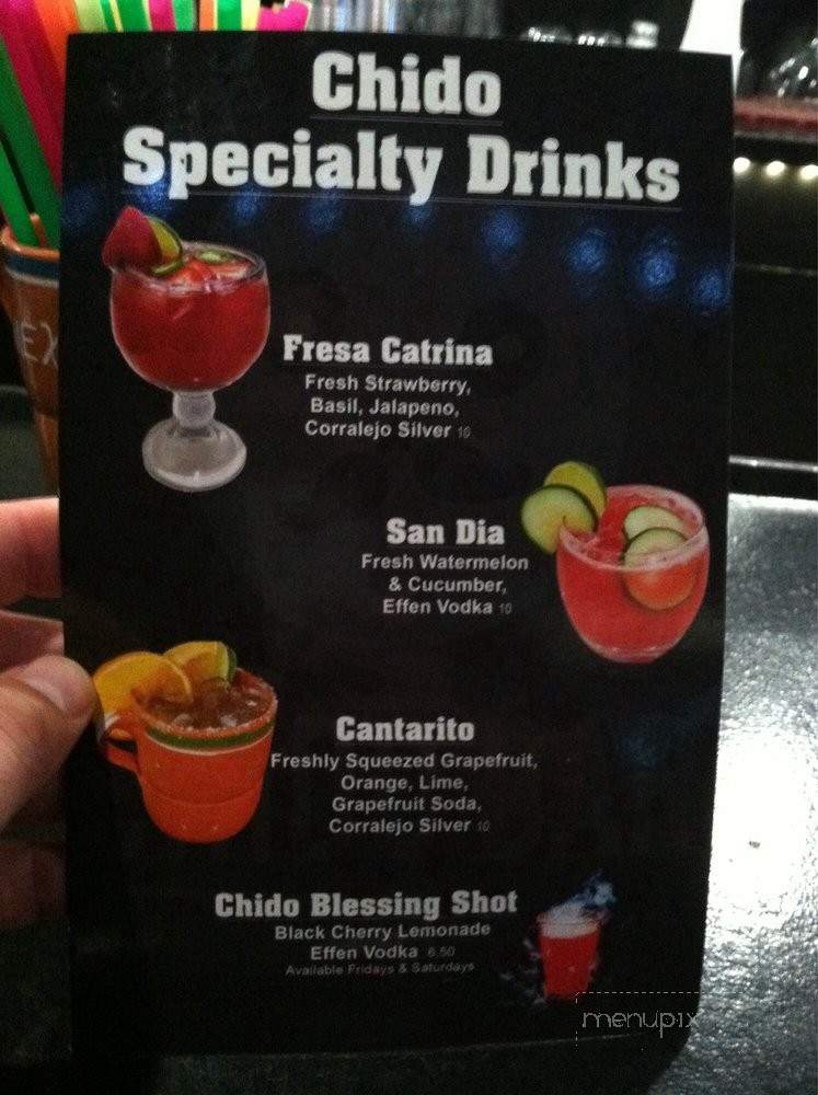Chido Bar - Santa Maria, CA menu_pic