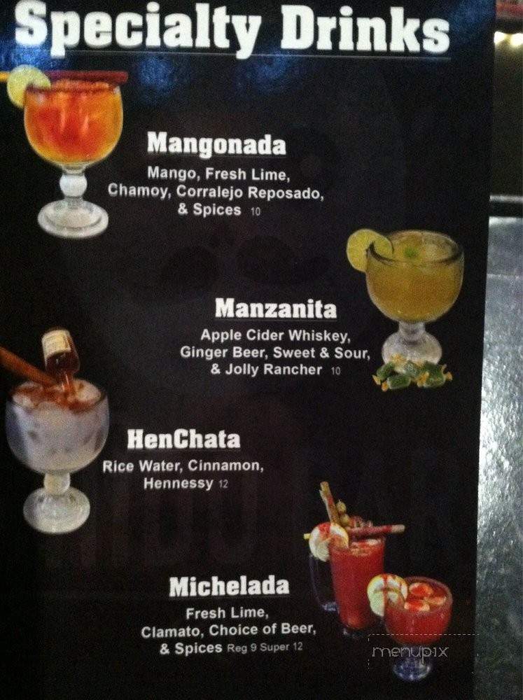 Chido Bar - Santa Maria, CA menu_pic
