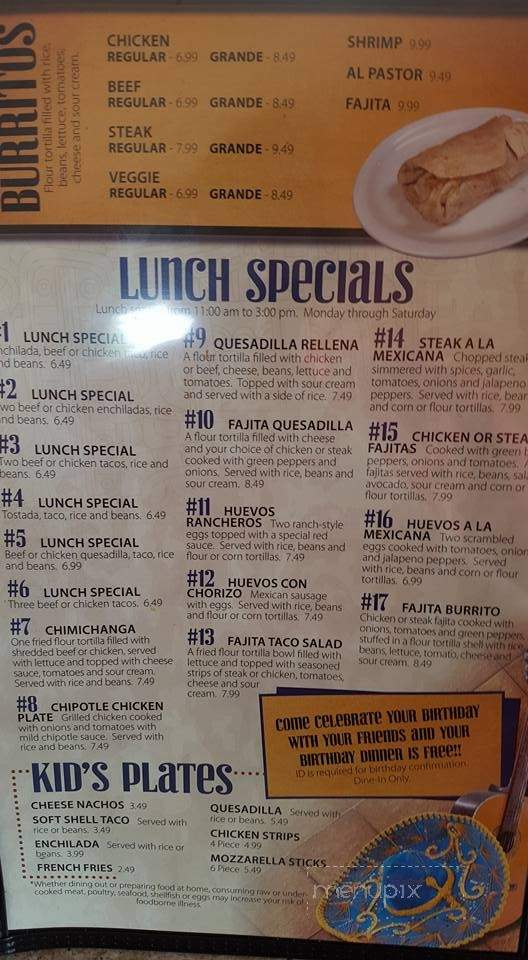Los Amigos II - Richland Center, WI menu_pic