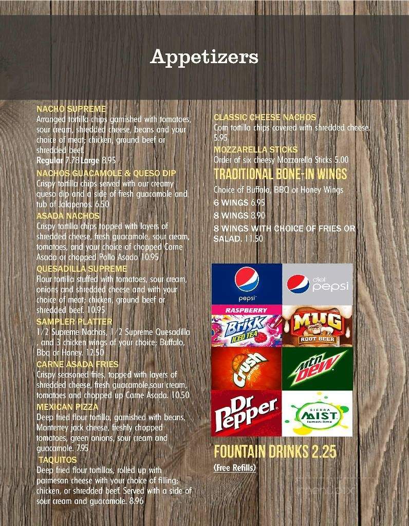 Casa De Reyes - Sweet Home, OR menu_pic
