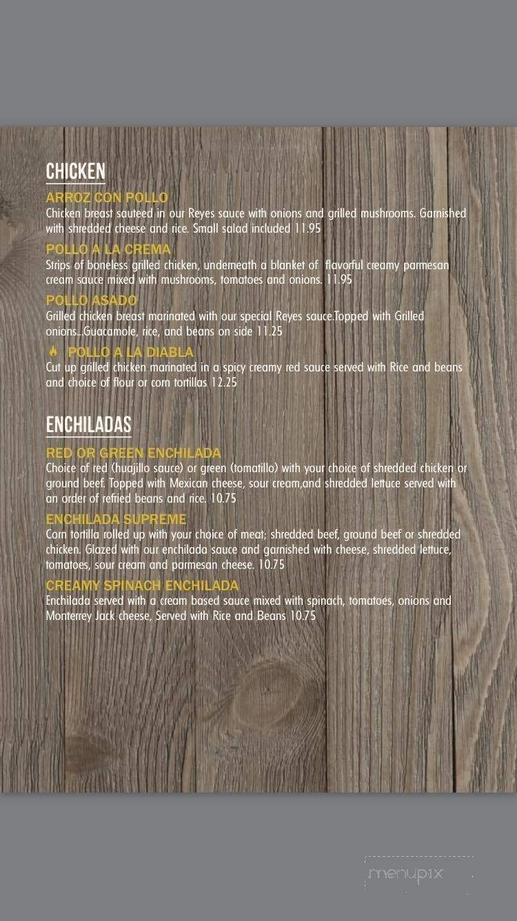 Casa De Reyes - Sweet Home, OR menu_pic
