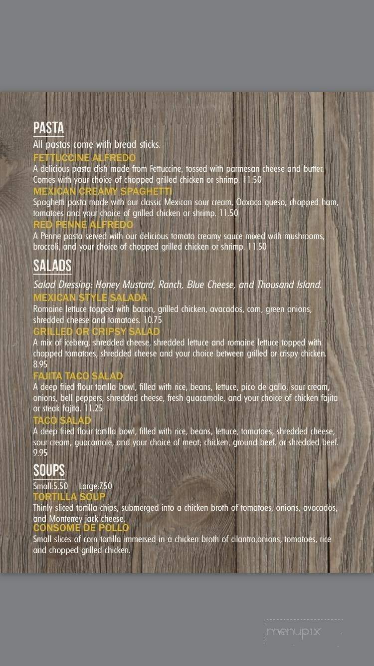 Casa De Reyes - Sweet Home, OR menu_pic