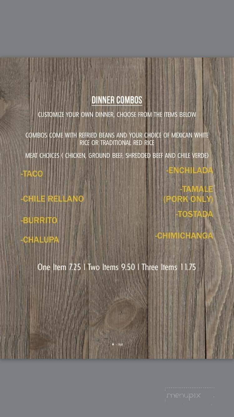 Casa De Reyes - Sweet Home, OR menu_pic