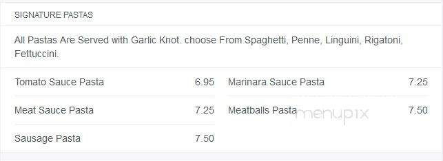 Cassiano's Pizzeria - New York, NY menu_pic