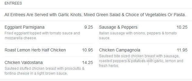 Cassiano's Pizzeria - New York, NY menu_pic