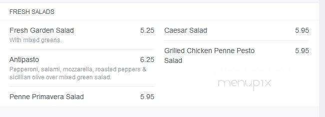 Cassiano's Pizzeria - New York, NY menu_pic