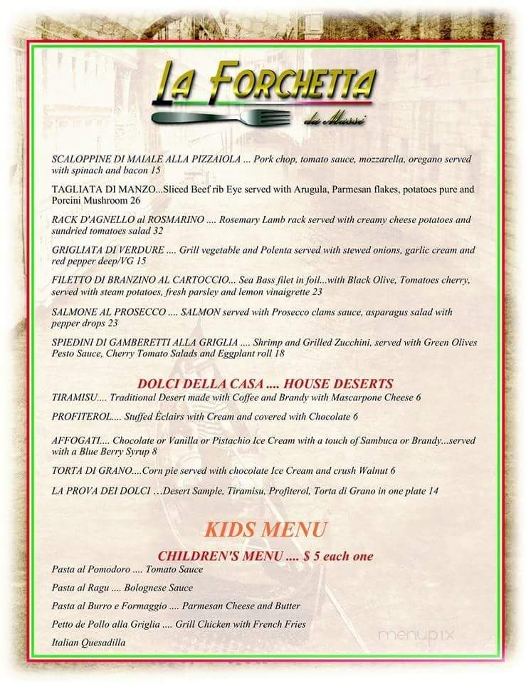 La Forchetta Da Massi - Pueblo, CO menu_pic