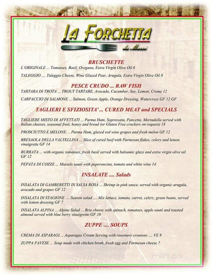 La Forchetta Da Massi - Pueblo, CO menu_pic