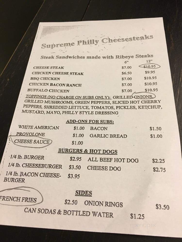 Supreme Philly Cheese Steaks - Babylon, NY menu_pic
