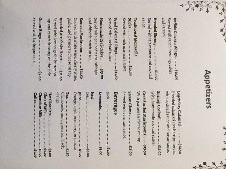 Spring Seafood Bar & Grill - Paso Robles, CA menu_pic