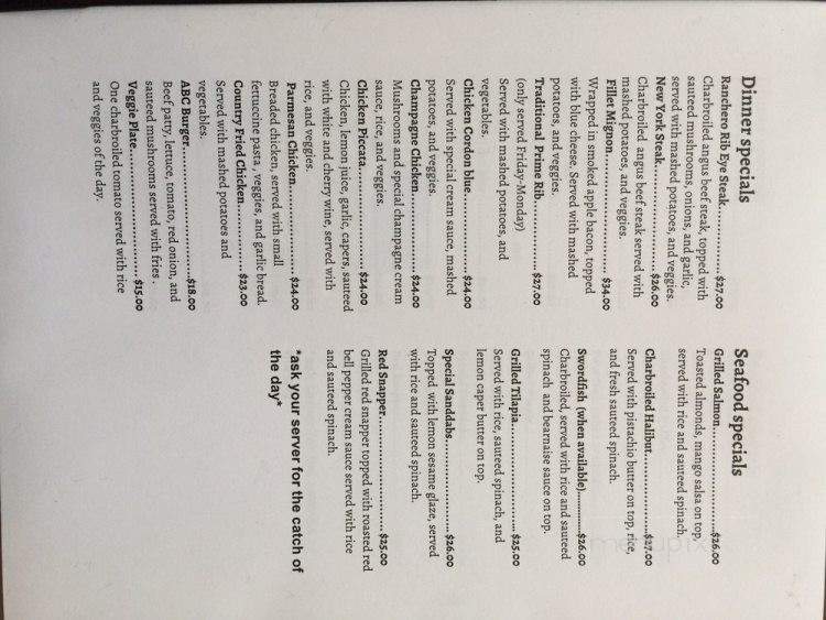 Spring Seafood Bar & Grill - Paso Robles, CA menu_pic