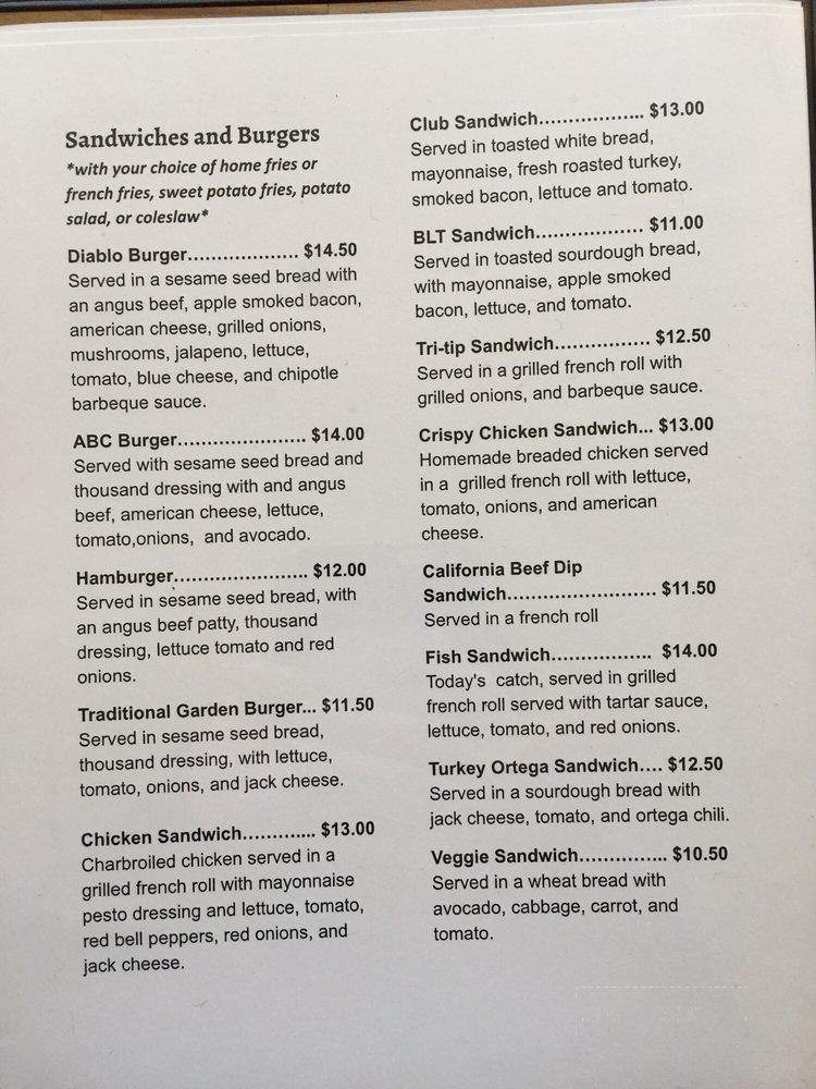 Spring Seafood Bar & Grill - Paso Robles, CA menu_pic