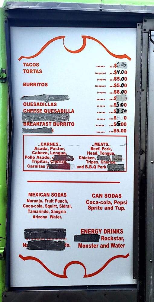 Betty's Taqueria - South San Francisco, CA menu_pic