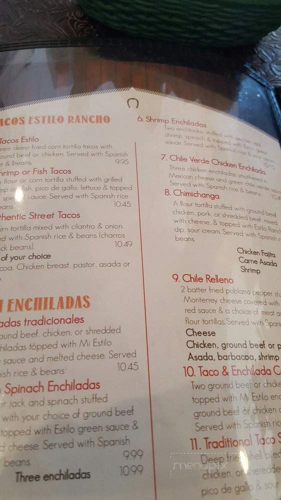 Estilo Rancho Grill - Kansas City, MO menu_pic