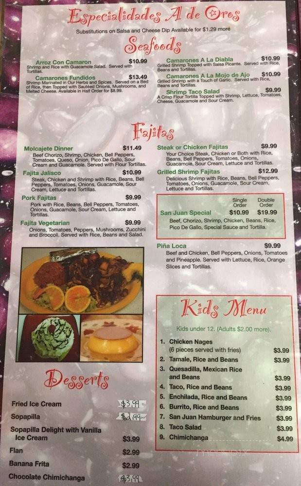 El As De Oros - Plainville, KS menu_pic