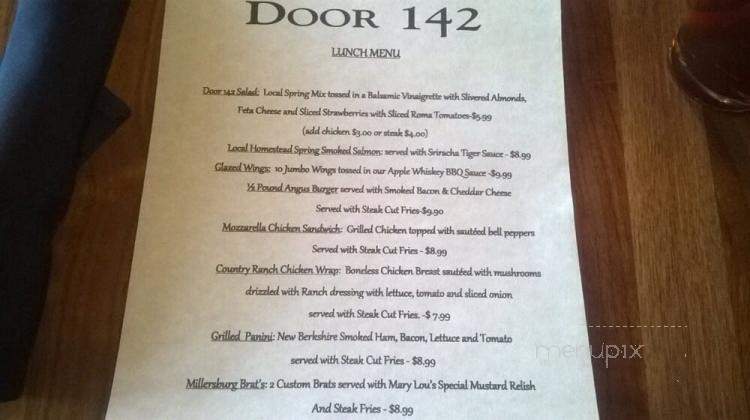 Door 142 - Fredericktown, OH menu_pic