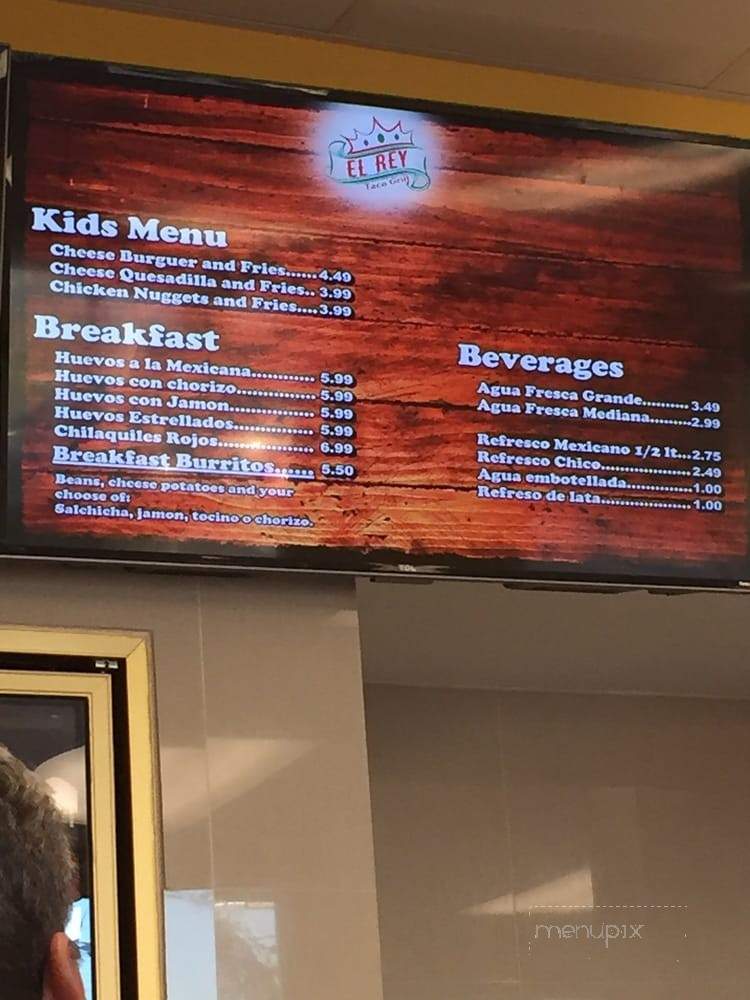 El Rey Taco Grill - Fontana, CA menu_pic