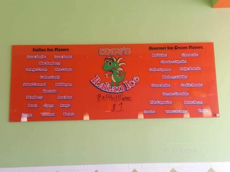Iggy's Italian Ice - Mansfield, TX menu_pic