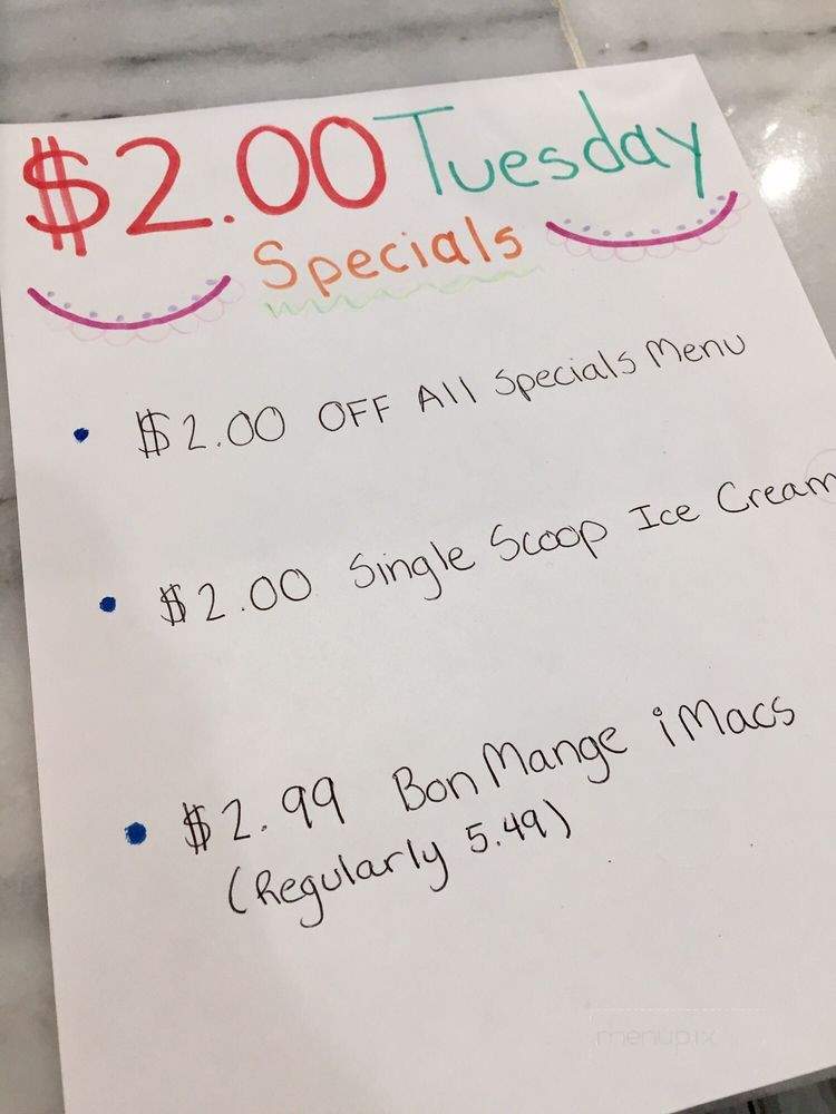 SnoCream Shaved Snow & Desserts - Rocklin, CA menu_pic