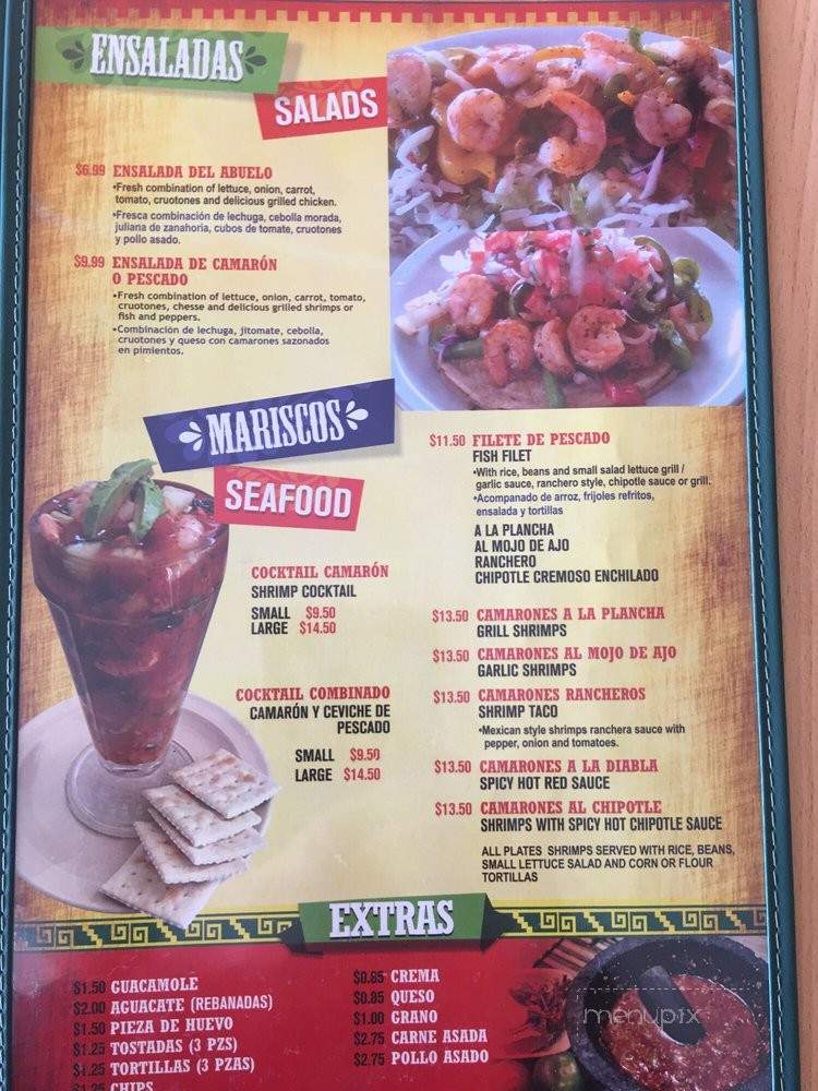 Restaurante Mexicano El Abuelo - National City, CA menu_pic