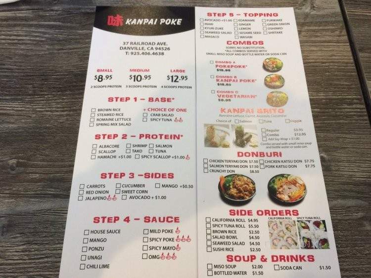 Kanpai Poke - Danville, CA menu_pic