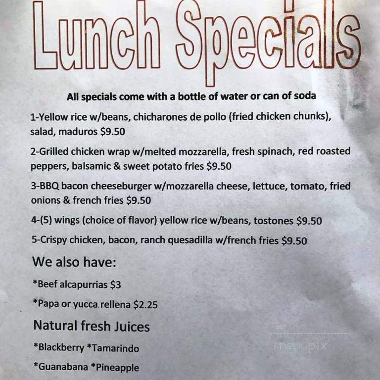 5 Senses Food Truck - Haverstraw, NY menu_pic