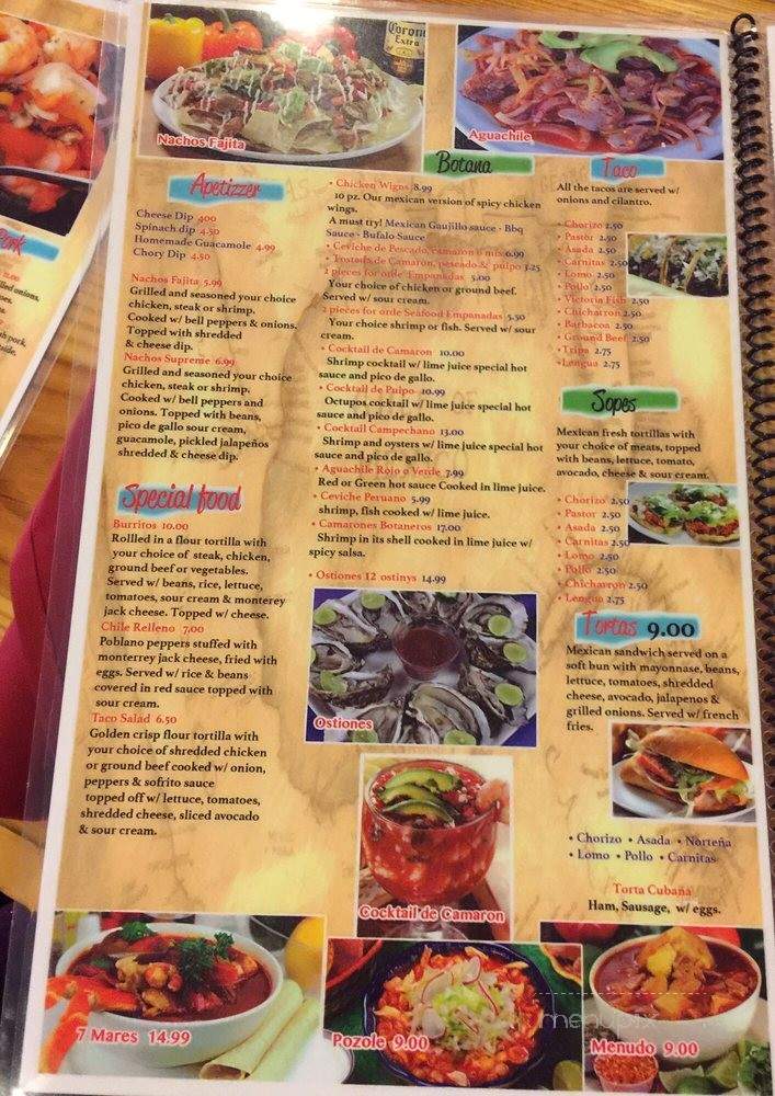 Victoria Mexican Restaurant - Louisville, KY menu_pic